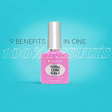 Nail-Aid Total Cure 9 in 1 Nail Treatment - Strengthen, Smooth, & Brighten Brittle Nails - Clear, 0.51 Fl Oz