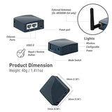 GL.iNet GL-AR300M16-Ext Portable Mini Travel Wireless Pocket Router - WiFi Router/Access Point/Extender/WDS | OpenWrt | 2 x Ethernet Ports | OpenVPN/Wireguard VPN | USB 2.0 Port