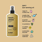 b.tan SPF 7 Deep Tanning Dry Spray | Beach... Please Tanning Oil - Get a Deep Bronze & Golden Tan, Deeply Nourishes Skin from Marula & Argan Oil, Hint of Self Tan, Vegan, Cruelty Free, 236ml