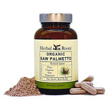 Herbal Roots Organic Saw Palmetto Capsules | 1,000mg per Serving | 60 Organic Vegan Capsules