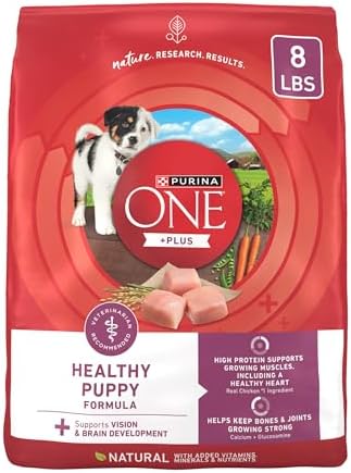 Purina ONE Plus Healthy Puppy Formula High Protein Natural Dry Puppy Food with added vitamins, minerals and nutrients - 8 lb. Bag