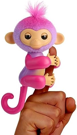 Fingerlings 2023 NEW Interactive Baby Monkey Reacts to Touch – 70+ Sounds & Reactions – Charli (Purple)