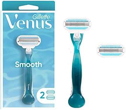 Gillette Venus Smooth Womens Razor, Includes 1 Handle, 2 Razor Blade Refills