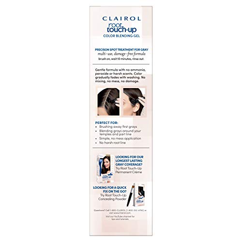 Clairol Root Touch-Up Semi-Permanent Hair Color Blending Gel, 2 Black, Pack of 2