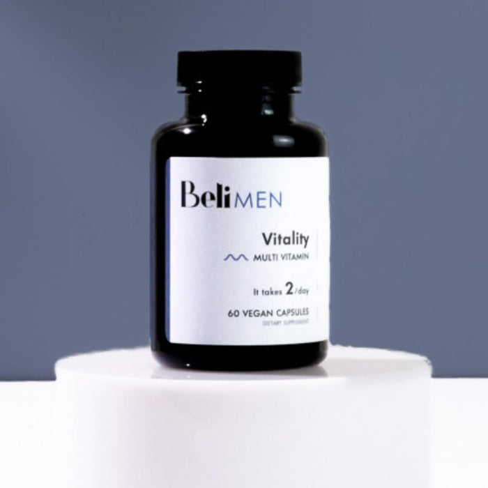 Beli Men Prenatal Multivitamin, Optimized for Fertility and Sperm Health, Sperm Count and Motility, Testosterone 60 Vegan Capsules (30-Day Supply)