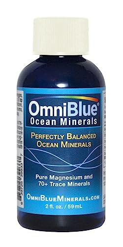 OmniBlue Ocean Minerals | 100 Percent Certified, Pure and Naturally Harvested Ocean Electrolytes as Naturally Occurring Macro & Trace Minerals | No Additives or Alterations 2 oz