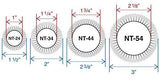 Olivia Garden NanoThermic Ceramic + Ion Round Thermal Hair Brush NT-54, NT-44, NT-34, NT-24 (4-pc Box)