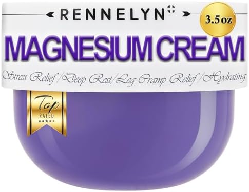 Magnesium Cream Leg Cramps: Soothing Lotion with Magnesium Glycinate, Malate and Chloride, Perfect for Neuropathy, Muscle Cramps