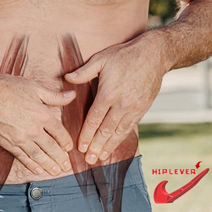 TURQEZRA Hip Lever Release Tight Hip Flexors Deep Massage Strained Iliacus Psoas Iliopsoas Lower Abdomen - Pain Relief in SI Joint and Lower Back