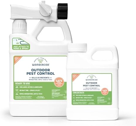 Wondercide - Mosquito Yard Spray Refill Starter Kit - Powered by Natural Essential Oils – Insect Killer and Repellent - Lawn Treatment for Pest Control - 32 oz Ready to Use and 16 oz Concentrate