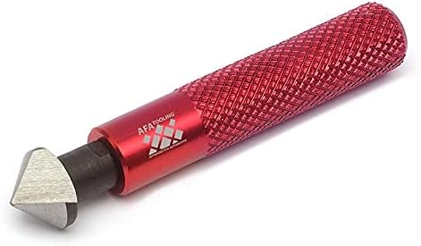 AFA Tooling - Countersink Deburring Hand Reamer with Hard HRC64 HSS Steel Head - Deburring Tool Works on Metal, Copper, PVC, Pipes & More - Machinist tool with Steel Ergonomic Knerled Handle