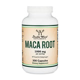 Maca Root Capsules for Women and Men, 300 Count (1,000mg of Black, Red, Yellow Maca Powder per Serving) Grown in Peru (for Energy, Performance, Motivation) by Double Wood