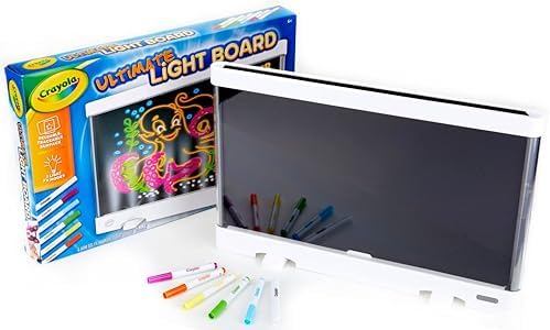 Crayola Ultimate Light Board - White, Kids Drawing Tablet, LED Drawing Board for Kids, Art Projector, Gift for Boys & Girls, Toys for Kids, 6+