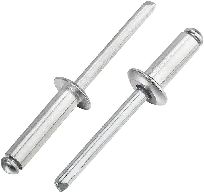 Linkup 120pcs pack 4.8mm x 18mm Pop blind Rivets, 4.8mm x 18mm pop rivets,Aluminum Body Steel Mandrel Rivets (Sliver),Dome Head aluminum rivets