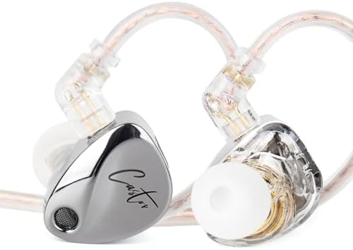 KZ Castor in Ear Monitor Headphones, HiFi Bass Wired Earphone Sound Tunable Noise Isolating IEMs, Dual-Dynamic Driver Wired Earbuds, 2PIN-C Detachable Cable for Singers Musicians