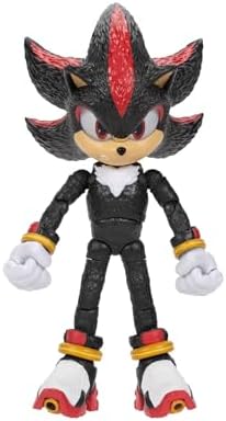 Sonic The Hedgehog Sonic 3 Movie Action Figures 5-Inch Shadow Collector Toy Figure, Highly Articulated for Boys Girls - Officially Licensed 3 Movie Product