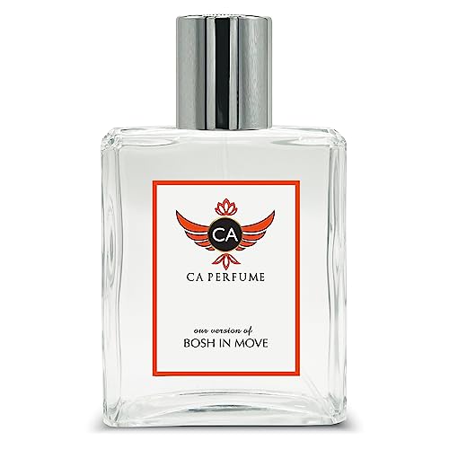 CA Perfume Impression of Bosh In Move For Men Replica Fragrance Dupes Eau de Parfum Spray Bottle 3.4 Fl Oz/100ml-X1