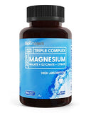 BioEmblem Triple Magnesium Complex – 300mg of Magnesium Glycinate, Malate, and Citrate – High Absorption, Vegan, Non-GMO – 90 Capsules