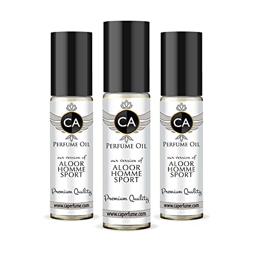 CA Perfume Impression of Aloor Homme Sport For Men Perfume Body Oil Roll-On 0.3 Fl Oz-X3