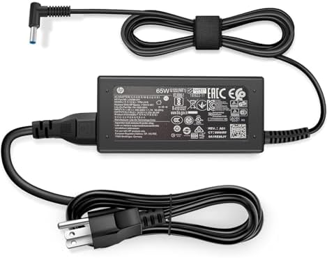 65W AC Charger Fit for HP Elitebook 830 G5 / 840 G3 G4 G5 / 850 G3 G4 G5 / ProBook 450 G3 G5 G6 G8 ProBook 446 G3 HP is 13252 TPN-LA16 PPP009A Laptop Power Supply Adapter Cord 4.5 * 3.0mm Blue tip