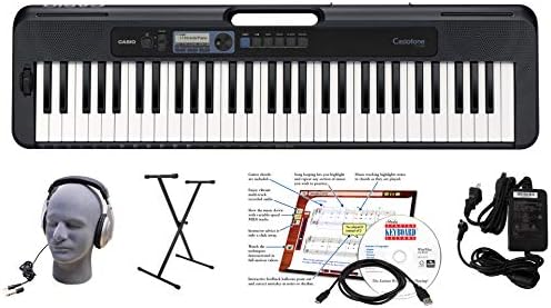 Casio CT-S300 61-Key Premium Keyboard Package with Headphones, Stand, Power Supply, 6-Foot USB Cable and eMedia Instructional Software (CAS CTS300 EPA)