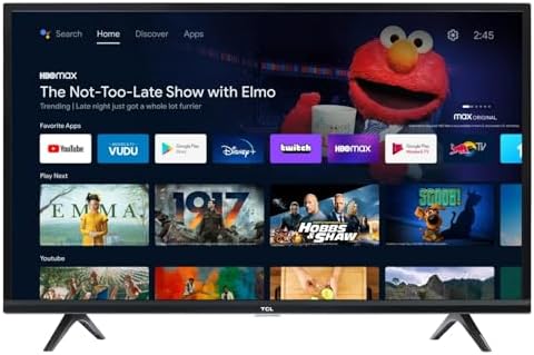 TCL 32-Inch Class HD 720p Android Smart LED TV 3-Series Dolby Digital Bluetooth Connectivity Chromecast & Google Assistant Built-in 32S21 (Renewed)
