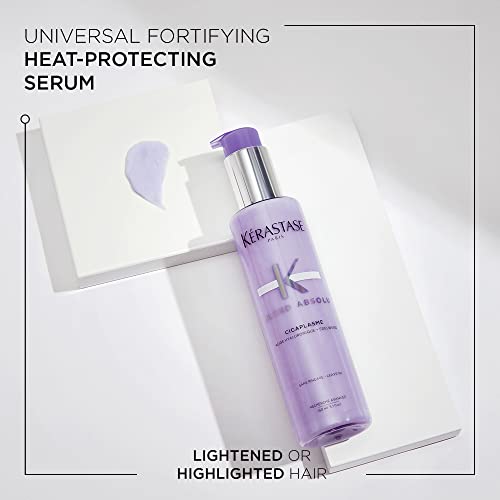 Kerastase Blond Absolu Cicaplasme Heat Protecting Hair Serum | For Lightened, Highlighted and Grey Hair | Fortifies and Nourishes | With Hyaluronic Acid | 5.1 Fl Oz
