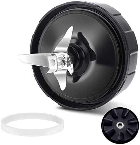 for Ninja Blender Blade Replacement Parts 7 Fins Compatible with Nutri Ninja Auto iQ BL642-30 BL482-30 BL682-30 with Silicone Rubber Gaskets Seal Ring Mixer Attachment, Updated