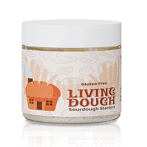 Living Dough - Gluten Free Sourdough Starter Culture - Active & Live Organic Sourdough Starter for Baking - For Artisanal Bread, Pizza Dough, Waffles & More