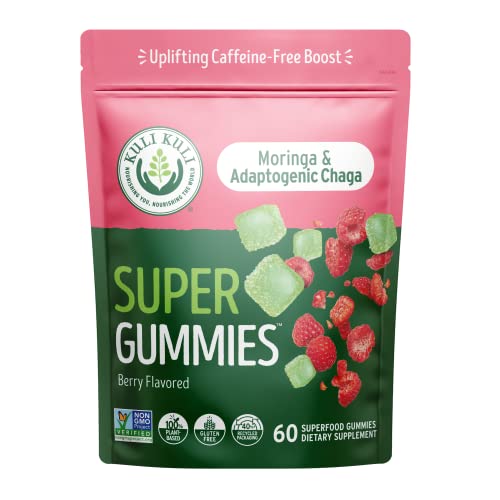 Kuli Kuli Super Energy Gummies - Energy Supplements with Moringa, Caffeine-Free Natural Energy Booster - 60 Non-GMO, Gluten-Free Moringa Gummies