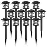 GIGALUMI Solar Lights for Outside,12 Pack Flickering Flame LED Solar Outdoor Lights, Waterproof Solar Garden Lights Maintain 10 Hours of Lighting for Christmas, Garden, Landscape, Path, Yard, Patio