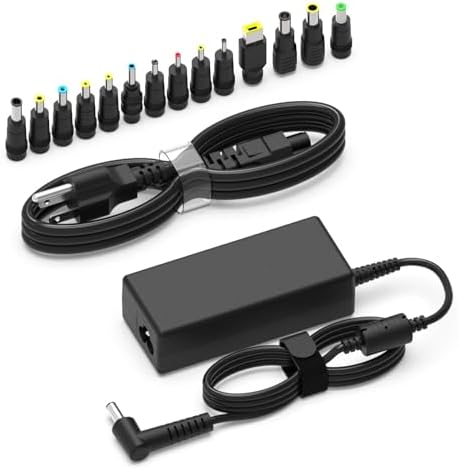 19V 3.42A DC Universal Laptop Charger for HP Lenovo Dell ASUS Gateway Acer Monitor 65W Power Supply Cord for Chromebook LG Monitor Samsung TV Spire Spin Toshiba Satellite Harmon Kardon DC 3.42A -1.58A