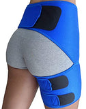 Hip Brace for Sciatica Pain Relief,Compression Support Wrap for Sciatic Nerve, Pulled Thigh, Hip Fleхоr Strain, Groin Injury, Hamstring Pull,Sacroiliac Joint Support Stabilizer for Men, Women (Blue)