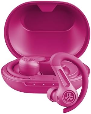 JLab JBuds Sport ANC 4 True Wireless Bluetooth Earbuds + Charging Case, Pink, Swipe + Touch Controls, Hybrid Active Noise Cancelation, Multipoint Connect, Customized Settings App