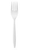 1,000 Plastic Disposable Forks Bulk White Medium Weight Disposable Silverware Plastic Cutlery Fork