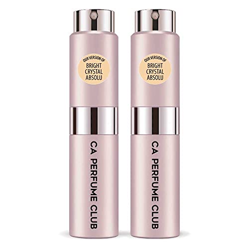 CA Perfume Impression of Bright Crystal Absolu For Women Replica Version Fragrance Dupes Concentrated Long Lasting Eau de Parfum Spray Refillable Atomizer Bottle 0.27 Fl Oz-X2