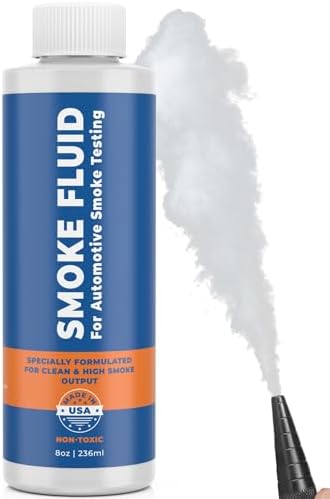 Smoke Fluid Solution for Automotive Smoke Machine Testing - Made in USA - 8oz Liquid Smoke Refill Designed for Automotive Testing - EVAP, Vacuum, Fuel, Intake, Exhaust, Turbo Systems & Super Chargers