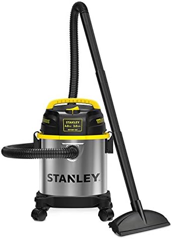 Stanley 3 Gallon Wet Dry Vacuum, Powerful 4 Peak HP Motor, Portable Stainless Steel 3 in 1 Multifunctional Shop Vacuum with Blower, Model: SL18136