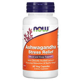 NOW Supplements, Ashwagandha Stress Relief, Mood and Sleep Support*, with clinically Studied Lactium®, Promotes Relaxation and restful Sleep*, 60 Veg Capsules