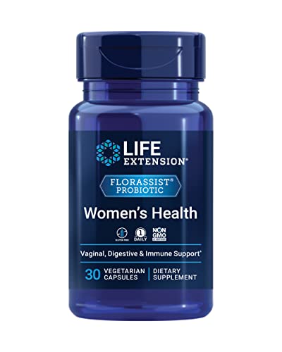 Life Extension FLORASSIST® Probiotic Women's Health – Daily Probiotics Supplement - Women’s Vaginal, Digestive & Immune Health Support – Gluten-Free, Non-GMO, Vegetarian – 30 Capsules