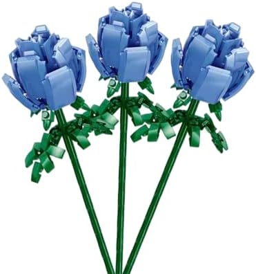 Roses Building Sets for Kids, Toy Flower Bouquet Gift for Girl Birthday