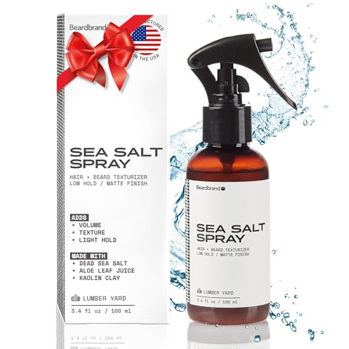 Sea Salt Spray for Men – Hair Texture Spray Adds Instant Volume, Texture & Thickness, Lightweight Hair Salt Spray for Natural, Textured Look, Lumber Yard Scent, Achieve Effortless Style & All-Day Hold