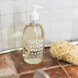 Compagnie de Provence Savon de Marseille Extra Pure Liquid Soap - Cotton Flower - 16.7 Fl Oz Glass Pump Bottle