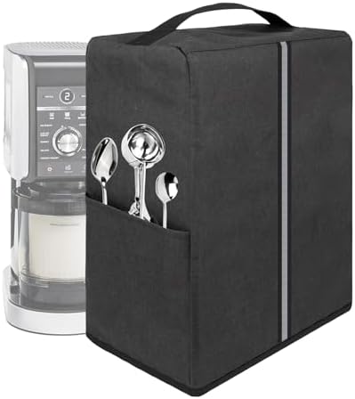 Ice Cream Maker Dust Cover compatible with Ninja NC501 CREAMi Deluxe 11-in-1 Ice Cream & Frozen Treat Maker for Ice Cream/Ninja NC301 CREAMi Ice Cream Maker - Dark Grey