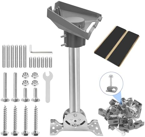 Stainless Steel Starlink Gen 3 Heavy Duty Pivot Roof Mount Kit Compatible with Gen3 / V3 Starlink Standard Dish，Adjustable 360 , with Die cast Integrated Aluminum Alloy Starlink Gen 3 Pipe Adapter