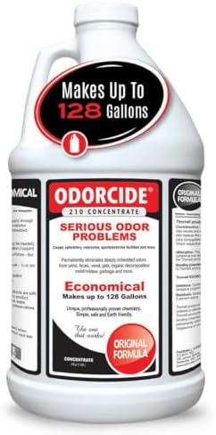 Odorcide Odor Eliminator Concentrate: Odor Eliminator for Strong Odor on Carpets, Hardwood & More - Smoke, Sweat & Pet Odor Eliminator for Home w/Non-Enzymatic Formula, 64 oz
