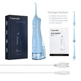 TOVENDOR Electric Water Flosser, Cordless Dental Oral Irrigator - 3 Modes, 3 Tips for Family Hygiene (300ML, Waterproof Waterflosser)