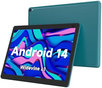 COOPERS Tablet 10 inch, Android 14 Tablet, 32GB ROM 1TB Expand Computer Tablets, Quad Core Processor 6000mAh Battery, 1280x800 IPS Touch Screen, 2+8MP Dual HD Camera, Bluetooth WiFi Tablet PC