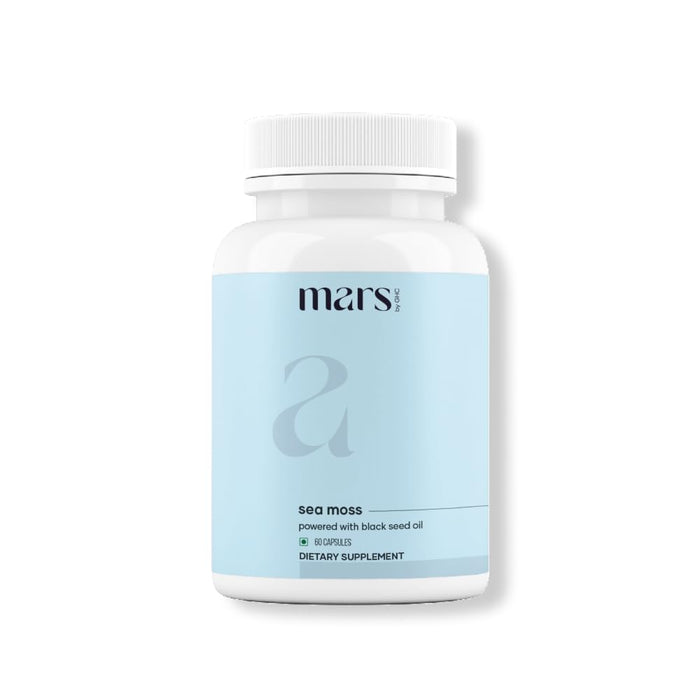 mars by GHC Surge Natural Sea Moss Caps (60N) | Packed with 84 Minerals | Powered with Black Seed Oil | Good Health Company