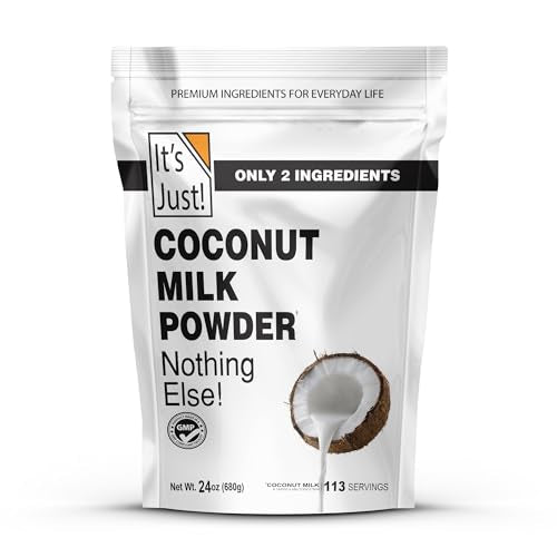 It's Just - Coconut Milk Powder, 24oz, Dairy-Free, Coconut Milk Beverage, Keto Friendly, MCTs, Two Ingredients, Non-GMO, Product of Sri Lanka